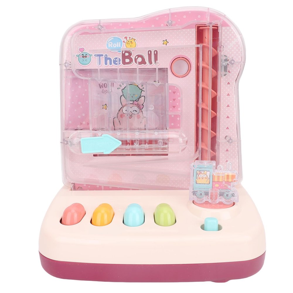 SUNGOOYUE Puzzle Game Machine, Family Games Track Ball Challenge Toy, Bildungs Rolling Ball for Kids, Encourages Family Binding with, Lively and Appealing, Promotes Cognitive (Pink)