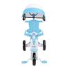 SUNGOOYUE Adjustable Height Push Type Baby Tricycle, Fun Tricycle with Lights and Music for 2-5 Year Girls, Stable Structure and Wide EVA Wheels, Folding Design, Great for Toddlers with (Blue) view 2