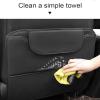 BAWPMAQY 2 Pcs Car Seat Kick Mat Leather Protectors for Mitsubishi Eclipse Cross 2018-2025, Universal Seat Back Anti-Kick Anti-Scratch Waterproof Resistant with Storage Pockets, D/Coffee view 4