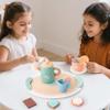 Tea Sets for Toddlers 3-5, Wooden Tea Set, Safe Wooden Party Set with Teapot, Cup, Dessert Toys, Role Play Toys for Girls Boys Pretend Play Ages 3+ view 3