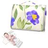 PaChyLuu Hand-Drawn Floral Patterns Portable Changing Pad with Built-in Pillow, Waterproof Foldable Baby Diaper Changing Pads, Diaper Mat for Boys and Girls view 2