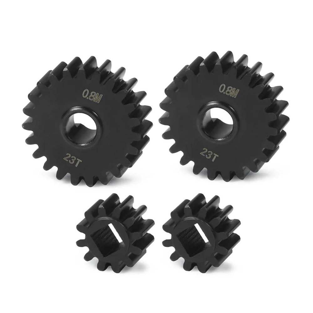 0.8M 21T/14T 23T/12T Overdrive Portal Gear Set for 1/10 RC Rigs Crawler Axial for Ca-Pra F9 Axle Upgrade Parts(23T 12T)