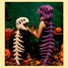 3D Dinosaur Skeleton Costume, Plush Dino Outfit, Realistic Halloween Dino Skeleton Costumes, Themed Skull Cosplay Props (Purple, Big) view 4