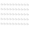 50 Pcs Clear Card Stands, Triangular Display Holders for Game Cards, Photos, Menus, Table Number Signs - Transparent Acrylic Card Holders for Board Games & Decor view 1