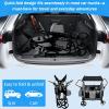 GEHPYYDS 4 Seater Wagon,Collapsible Stroller Wagon,Wa-gon Cart Featuring 4 High Seat with 5-Point Harnesses, Sunshade and Side Pockets, Push Bar Wa-gon Stroller for 0-6 Years Grey view 4