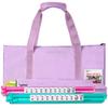 Aomercare American Mahjong Tiles Set, 166 White Tiles, 4 Color Racks & Pushers, Complete Western Mahjong Set with Blue Carrying Bag for Beginners & Experts (Pink) view 1
