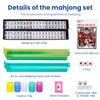 Aomercare American Mahjong Tiles Set, 166 White Tiles, 4 Color Racks & Pushers, Complete Western Mahjong Set with Blue Carrying Bag for Beginners & Experts (Pink) view 3