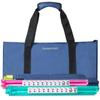 Aomercare American Mahjong Tiles Set, 166 White Tiles, 4 Color Racks & Pushers, Complete Western Mahjong Set with Blue Carrying Bag for Beginners & Experts (Blue) view 1