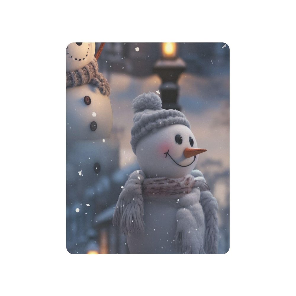 Qilmy Christmas Snowman Stretchy Fitted Crib Sheet for Boy Girls, Soft Cozy Unisex Baby Nursery Bedding Sheet for Standard Crib Mattress, 27 x 39 Inch
