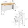 1/12 Dollhouse Kitchen Islands Dining Table Chairs Set  Miniature Kitchen with Stools, Modern Wood Furniture for Dollhouse Room Decor  Realistic Miniatures for Restaurant Bar Pub Barbie Crafts view 2