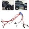 12 LED Kit for 110/ Scale RC Car, RC Lighting Kit with Simulation Steering Brake, Super Bright 12 LED Lights for AX10 CC01, Improved Circuit Board for Saving view 4