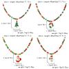 AIKETE New 2025 Handmade Colorful Rice Beads Christmas Necklace One Set 4Pcs,Christmas Jewelry Accessories For Women, Girl Xmas Gift Jewelry view 2