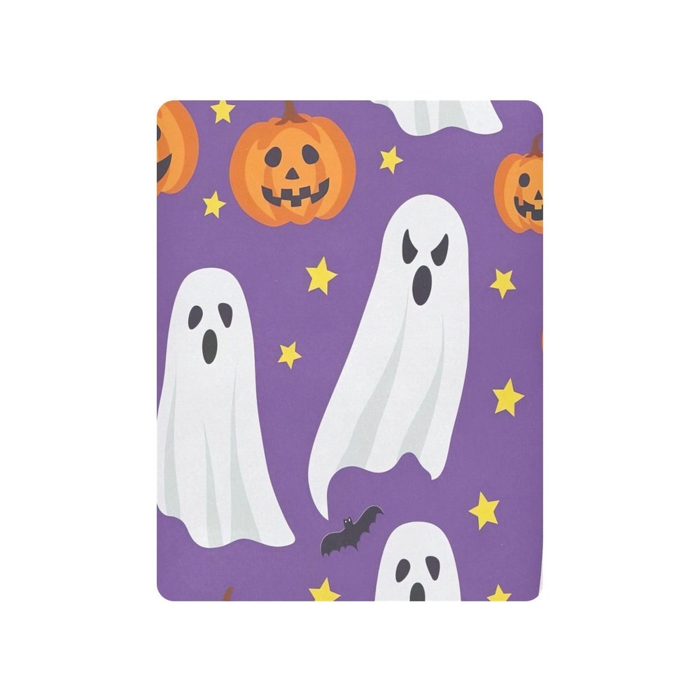 Qilmy Halloween Ghost Stretchy Fitted Crib Sheet for Boy Girls, Soft Cozy Unisex Baby Nursery Bedding Sheet for Standard Crib Mattress, 27 x 39 Inch