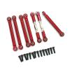 Rc Repairs Parts For ZD For Racing DBX-10 1/10 RC Car Remote Control Pull Rod 7-piece Set Zero Metal Accessories Upgrade Parts Replacement Repair(Red) view 1