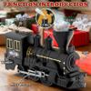 HIGHMALL 15-Piece christmas tree train Set with Smoke, Sound & Lights - Fancy Track & Vintage Passenger Carriages for Christmas, Steam Kids Train Set Around Christmas Tree for Kids Ages 3-8 Boys Gifts view 2