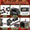 HIGHMALL 15-Piece christmas tree train Set with Smoke, Sound & Lights - Fancy Track & Vintage Passenger Carriages for Christmas, Steam Kids Train Set Around Christmas Tree for Kids Ages 3-8 Boys Gifts view 3