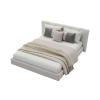 1/20 Scale Bedroom,Mini Doll Beds,Miniature Bed,Mini DIY Bedroom Furniture Bedding Miniature Queen Bed for Doll House Bedroo-m Furniture Accessories (Khaki) view 1