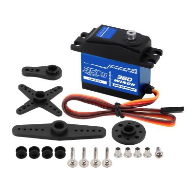 INJS035-360 35KG Waterproof 360 Rotating Digital Servo Winch Spool(INJS035-360 Servo)