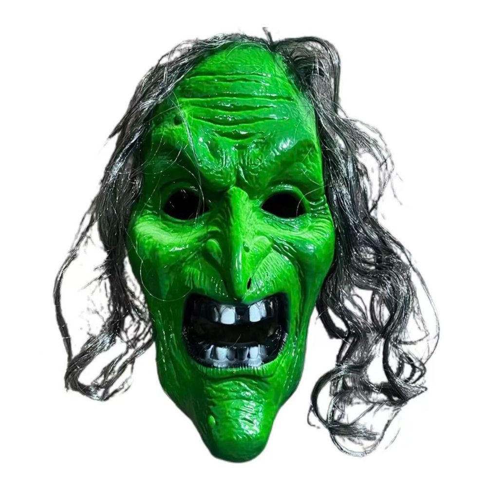 BYSSWENY Halloween Horror Full Face Witch Mask, Makeup Party Scary COS Props