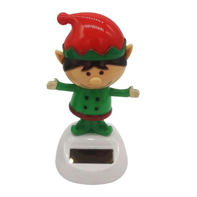 Crazyview Christmas Solar Powered Dancing Figurines, Solar Dancing Christmas Santa Snowman, Cute Car Swinging Dance Figurines Car Dashboard Decorations Accessories for Holiday (Red)