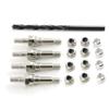 4PCS Front & Rear Universal Shock Standoff Upgrade Parts for Arrma 6S BLX Typhon Kraton Outcast Mojave Notorious Infraction Felony Talion Limitless, Steel EXB Shock Mount ARA330703 (Black) view 3