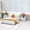 1/20 Scale Bedroom,Mini Doll Beds,Miniature Bed,Mini DIY Bedroom Furniture Bedding Miniature Queen Bed for Doll House Bedroo-m Furniture Accessories (Gray) view 2