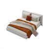 1/20 Scale Bedroom,Mini Doll Beds,Miniature Bed,Mini DIY Bedroom Furniture Bedding Miniature Queen Bed for Doll House Bedroo-m Furniture Accessories (Brown) view 1