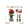 Christmas Solar Powered Dancing Toys,Car Shaking Head Dancer Doll,Novelty Solar Dancing Elk Santa Snowman Figures,Christmas Shaking Head Toy Gift for Car Dashboard Office Desk Windowsill Decor view 1