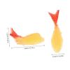 BCOATH 20pcs Miniature Artificial Fried Shrimp Figures Realistic Tempura Shrimp Model for Dollhouse Kitchen DIY Food Display Educational Pretend Play Props Plastic Material view 2