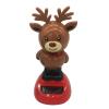 Crazyview Christmas Solar Powered Dancing Figurines, Solar Dancing Christmas Santa Snowman, Cute Car Swinging Dance Figurines Car Dashboard Decorations Accessories for Holiday (Brown) view 1