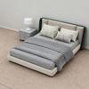 1/20 Scale Bedroom,Mini Doll Beds,Miniature Bed,Mini DIY Bedroom Furniture Bedding Miniature Queen Bed for Doll House Bedroo-m Furniture Accessories (Beige) view 4