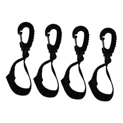 ULDIGI 4pcs Heavy-Duty Rotatable Stroller Hooks with Strong Hook and Loop Design Multipurpose Stroller Hangers for Bags Keys Pouches Practical Accessories for Parents