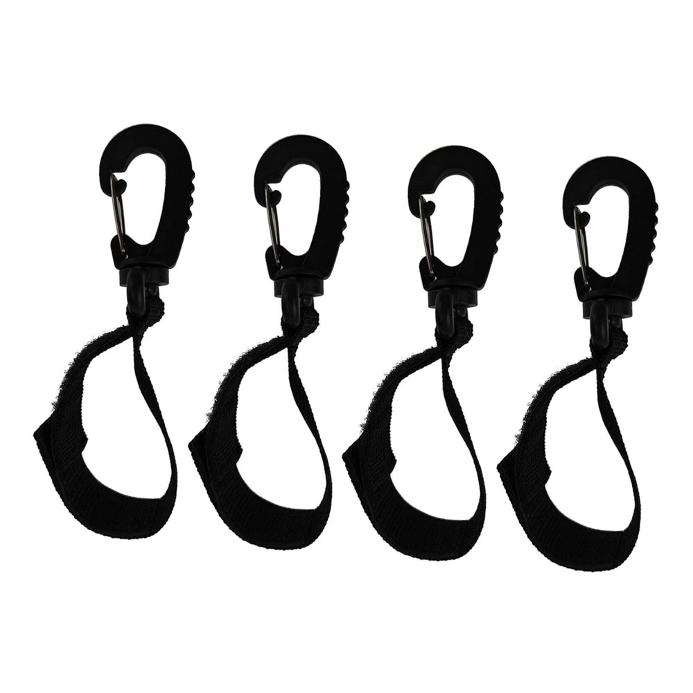 ULDIGI 4pcs Heavy-Duty Rotatable Stroller Hooks with Strong Hook and Loop Design Multipurpose Stroller Hangers for Bags Keys Pouches Practical Accessories for Parents
