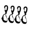 ULDIGI 4pcs Heavy-Duty Rotatable Stroller Hooks with Strong Hook and Loop Design Multipurpose Stroller Hangers for Bags Keys Pouches Practical Accessories for Parents view 1