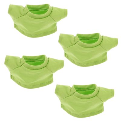 FELTECHELECTR 4PCS Cotton Basic Tee Shirts for Stuffed Bear Dolls Soft Comfortable Plush Animal Clothes for Home School Travel Cute DIY Bear Clothes for Dolls