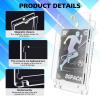 10/80 Pcs 130 Pt Acrylic Magnetic Card Holders, 2.5" x 3.5" One Touch Card Holder, Quick Access Design, Hard and Durable Magnetic Case, for Cards Collect, Storage and Display(80 pcs) view 2