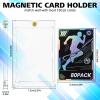 10/80 Pcs 130 Pt Acrylic Magnetic Card Holders, 2.5" x 3.5" One Touch Card Holder, Quick Access Design, Hard and Durable Magnetic Case, for Cards Collect, Storage and Display(80 pcs) view 3