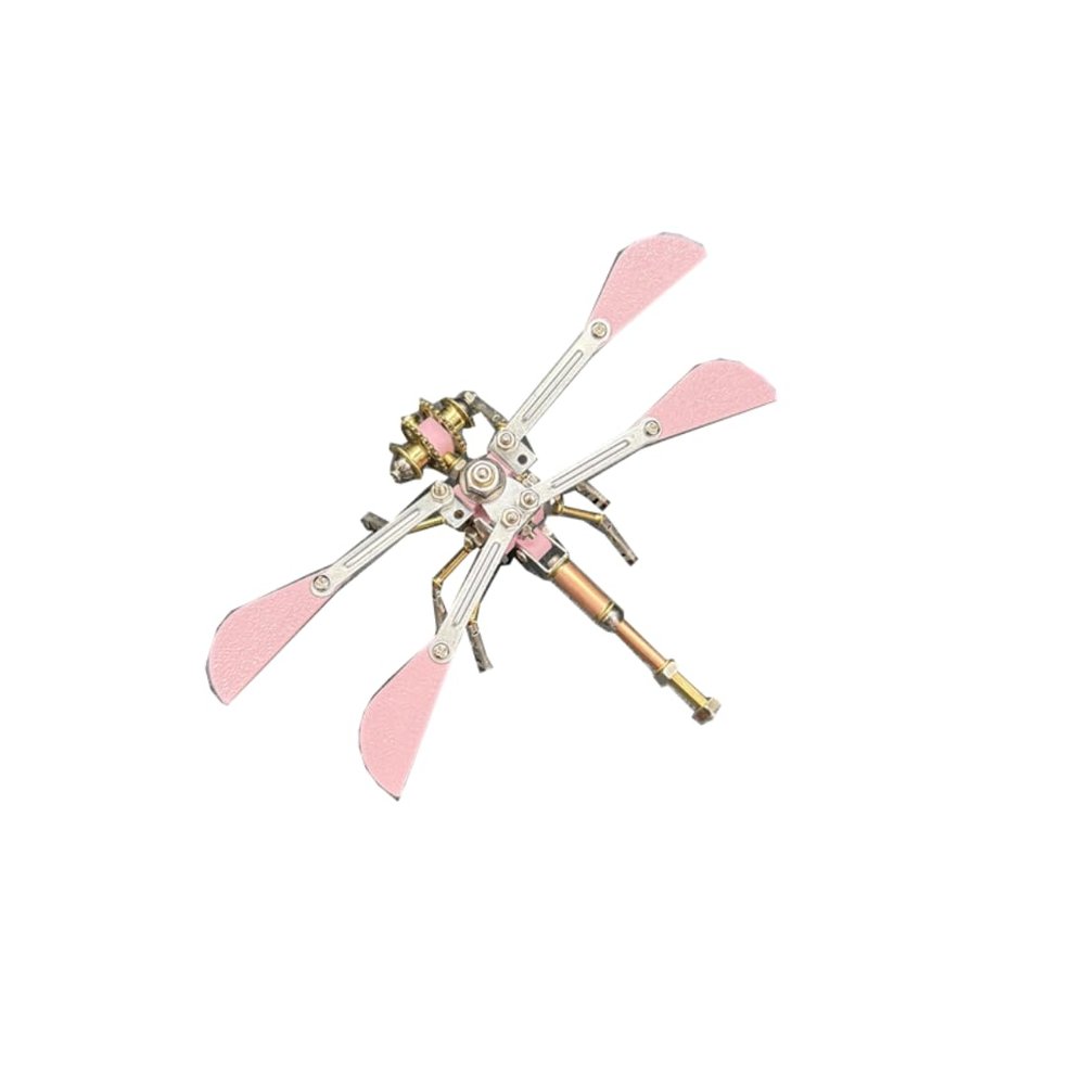 3D Metal Puzzle Model Kit, 112Pcs 3D Cyberpunk DIY Sky Sentinel Mechanical Dragonfly Building Kit, Unique Desk Creative Art Decorations Gift for Adults