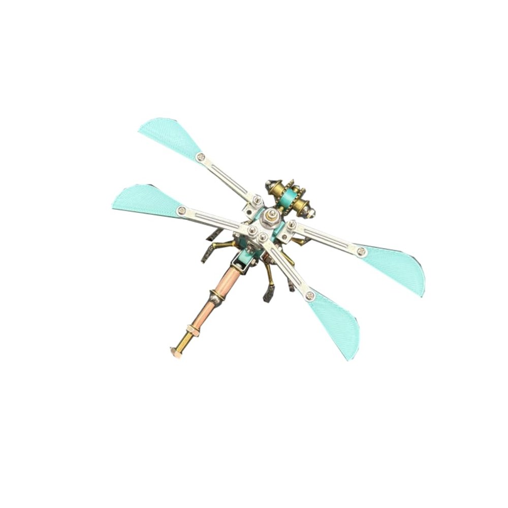 3D Metal Puzzle Model Kit, 112Pcs 3D Cyberpunk DIY Sky Sentinel Mechanical Dragonfly Building Kit, Unique Desk Creative Art Decorations Gift for Adults