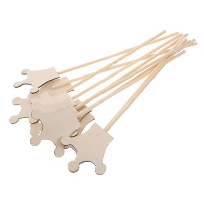 BCOATH 10pcs DIY Wooden Fairy Wand with Crown Shape for Adults Unfinished Princess Sticks for Crafting Party Favors Halloween Dress Up Safe Handmade Wooden Wands 10PCS
