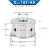 Aluminum Pulley XL18T Trapezoidal Tooth AF Shape Motor Pulley Bore 5/6/6.35/7/810/12/14/15/16mm 1Pcs(6 mm,Belt Width 15 mm) view 2