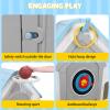 LivialyCity Garden Games Cottage with Basketball Hoop Dartboard Plastic Playhouse Outdoor Playhouse for 2-5 Years view 3