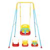 3-in-1 Toddler Swing Set, Indoor & Outdoor Baby Swing Heavy Duty Swing Set with Foldable Metal Stand for Aged 6 Months to 10 Years Old, Easy to Assemble and Store (RedBlue) view 1