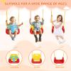 3-in-1 Toddler Swing Set, Indoor & Outdoor Baby Swing Heavy Duty Swing Set with Foldable Metal Stand for Aged 6 Months to 10 Years Old, Easy to Assemble and Store (RedBlue) view 3