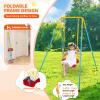 3-in-1 Toddler Swing Set, Indoor & Outdoor Baby Swing Heavy Duty Swing Set with Foldable Metal Stand for Aged 6 Months to 10 Years Old, Easy to Assemble and Store (RedBlue) view 4