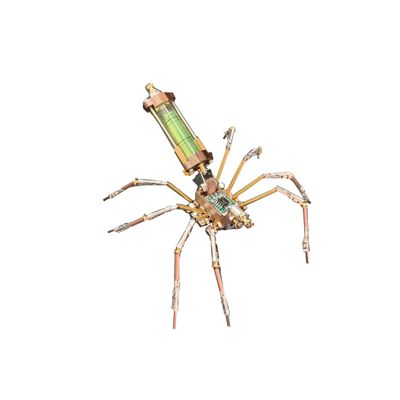 3D Metal Puzzle Model Kit, 100Pcs 3D Cyberpunk DIY Cyber Rebel Futuristic Spider Building Kit, Unique Desk Creative Art Decorations Gift for Adults
