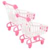 FELTECHELECTR 2pcs Shopping Cart Pretend Play Grocery Push for Year Old Enhancing Hand-Eye Coordination and Interaction in Miniature Supermarket Role Play view 1