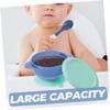 COOLHIYA 2 Sets Bowls with Strong Suction Base Heat Resistant Stackable Feeding Bowls for Spoon and Lid Food for Boys and Mealtime view 2
