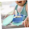 COOLHIYA 2 Sets Bowls with Strong Suction Base Heat Resistant Stackable Feeding Bowls for Spoon and Lid Food for Boys and Mealtime view 3