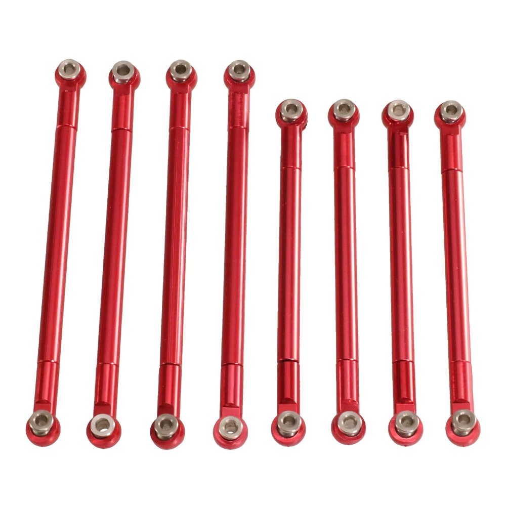 Rc Parts For MN128 MN86S MN86 G500 1/12 Metal Pull Rod Ball Head Link Linkage RC Car Accessories Upgrade Partsde Parts(Red)